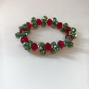 Green and Red Christmas Bracelet